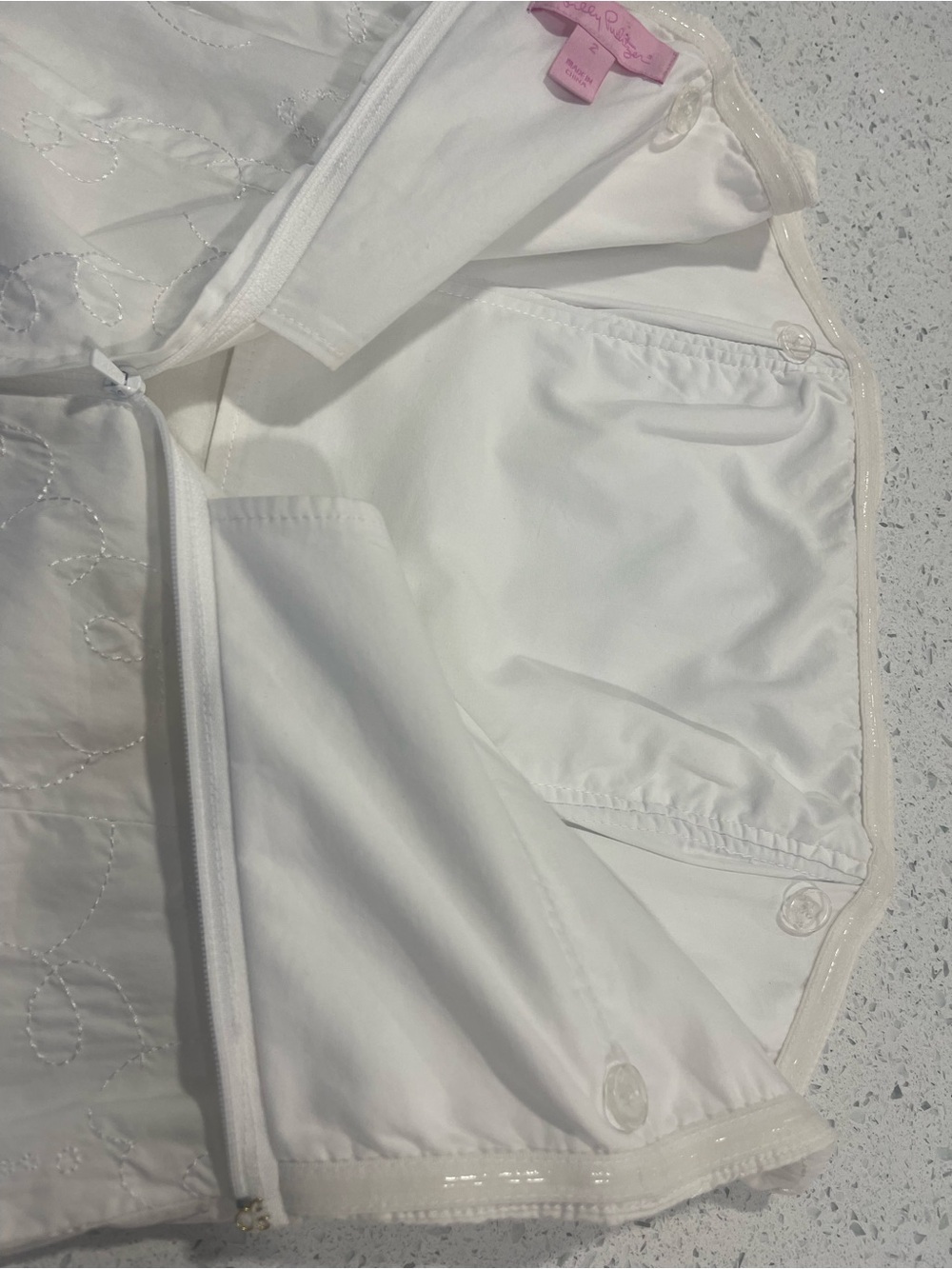 Lily Pulitzer Strapless White Embroidered Sheath Dress - Picture 3 of 5